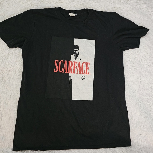 PrettyLittleThing Black Scarface Graphic Tee Size Small - Picture 4 of 5
